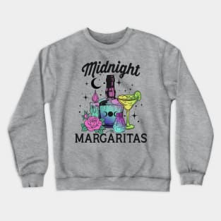 Midnight Margaritas Witch Halloween Crewneck Sweatshirt